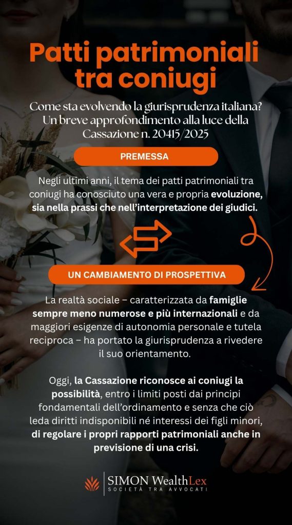 Patti patrimoniali tra coniugi